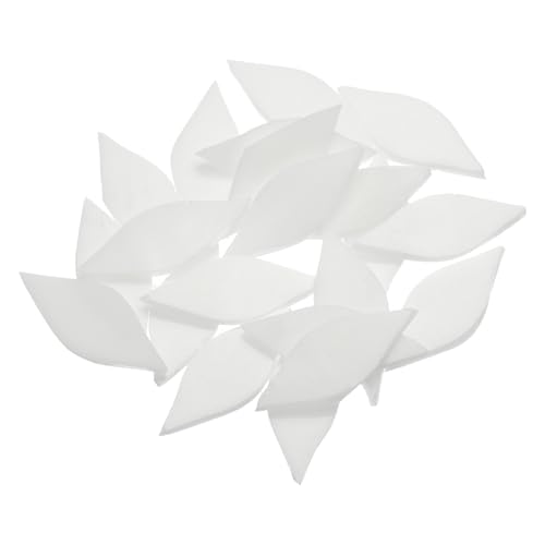MECCANIXITY Mosaico de vidrio de color blanco de 50 g, 15 mm x 38 mm, azulejos de mosaico de vidrio blanco a granel para manualidades, proyectos hechos a mano