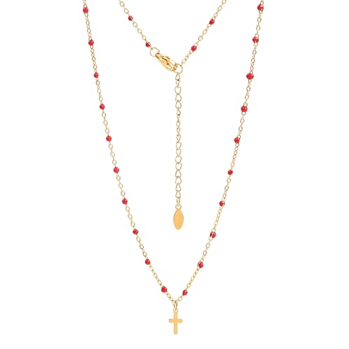 Collier croix argent sterling 925 et chaînes de verrouillage