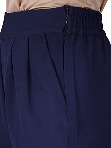 Image of fabcoast High Waist Wide Leg Loose Relaxed fit Women Pants - Flare Style, Half Waistband, Soft and Breathable Fabric - Ideal for Casual and Formal Wear.