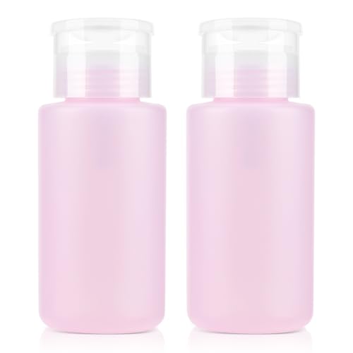 NXJ INFILILA Acetone Pump Dispenser,2X180ML Push Down Pump Dispenser Bottle