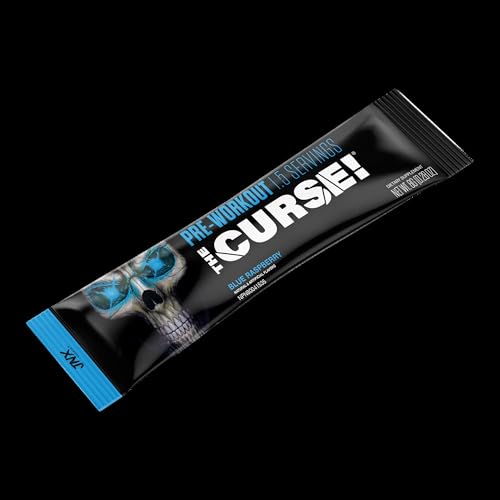 Image of JNX The Curse! Pre Workout Powder with Creatine, Blue Raspberry, 5 Servings | Pre workout powder for men & women with caffeine, L-Citrulline, Beta Alanine & Creatine for energy, pumps & performance.