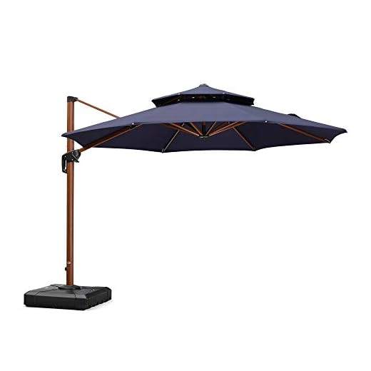 11ft Purple Leaf Patio Umbrella for Outdoor Use