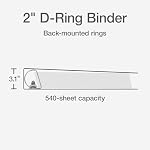 Oxford 2 1 cm 3 Binder anneau, vue D-Ring avec XtraLife Charnière, sans PVC, blanche, 540-Sheet Capacité, Binder simple (1017674)