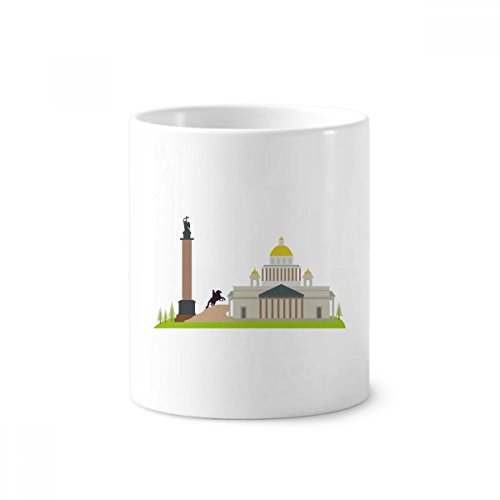 Cadeau Saint-Pétersbourg tasse blanche en céramique 350ml symbole Russie national