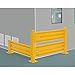 Global Industrial Steel Guard Rail, 3-Rib, 4'L, Yellow