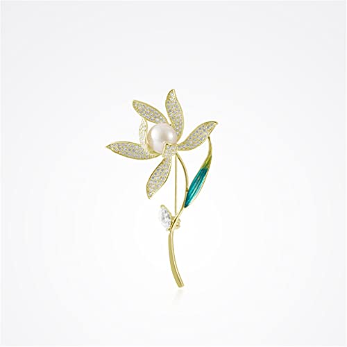 Broche de perles d'eau douce en cadeau idéal avec son épingle de corsage