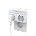 Produktbild TESSAN Mehrfachstecker für Steckdose, Mehrfachsteckdose mit USB C 15W Schnellladung, USB Steckdosenadapter 3600W, 6 in 1 Steckdosenverteiler mit 1 USB C und 2 USB A, Doppelstecker für Steckdose, Weiß