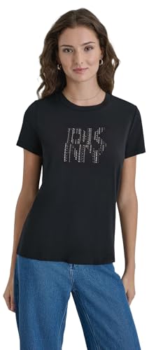 Blouse DKNY femme hotfix grid logo en coton haut de gamme