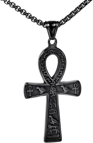 Bijoux égyptiens de prestige avec pendentif amulette vintage gravé en argent sterling 925