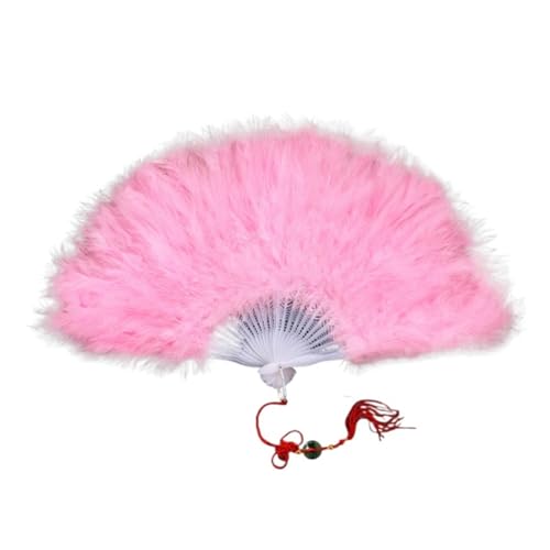 Éventail en plumes de marabout d'autruche accessoire de danse