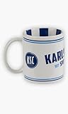 Karlsruher SC KSC - Taza, diseño con texto en relieve, color blanco