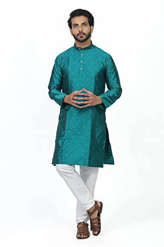Image of HARPITA Men's Silk Blend Kurta Pyjama Set