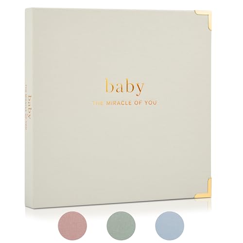 Keepsake Baby Memory Book for Boys and Girls – Timeless First 5 Year Baby Book – Neutral Journal Scrapbook or Photo Album - Record a Milestone for Every Event from Birth to Age 5