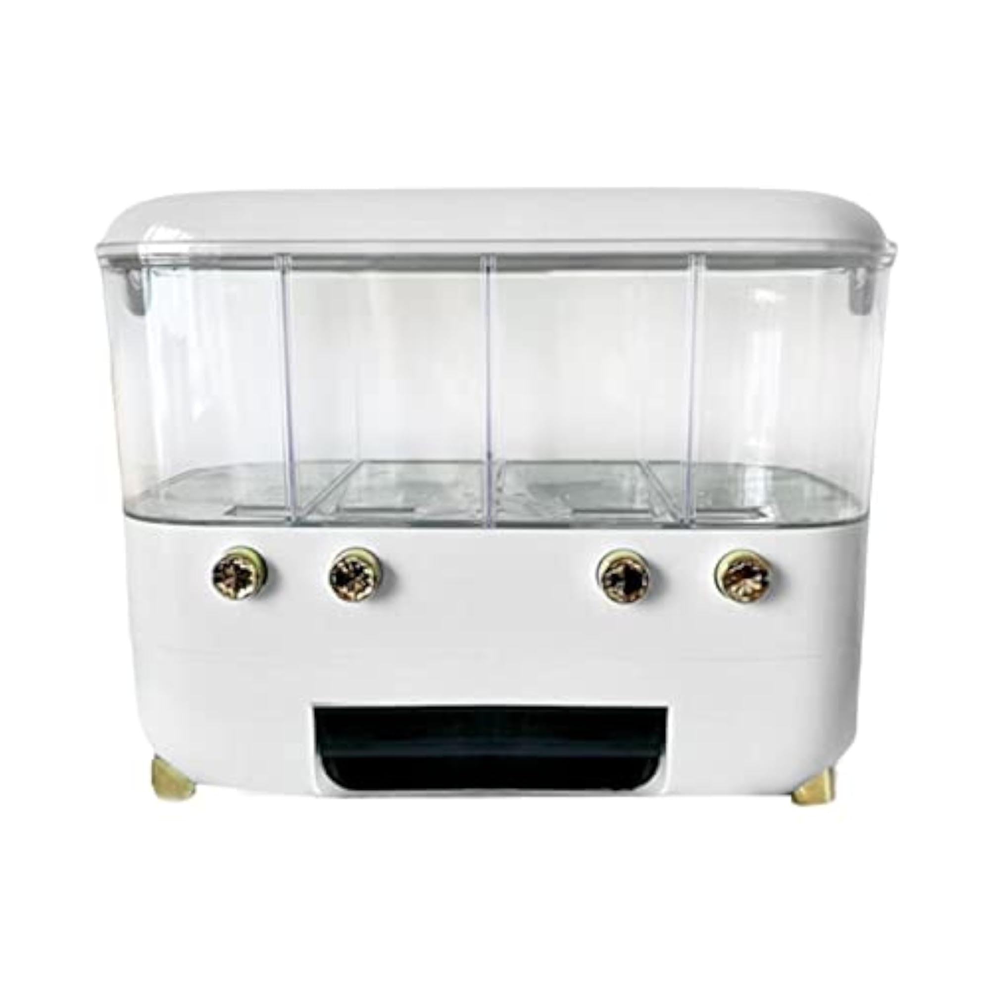 4-Grid Dry Food Dispenser Storage Container for Kitchen