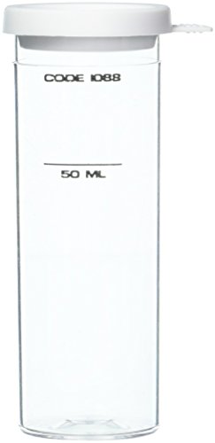 Lamotte 1088 Plastique Tube à essai avec capuchon, Ajoutez Tablette, contenance de 50 ml Cover