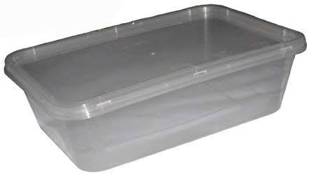 3X50 x Plastic 650ml Microwave Food Takeaway Containers