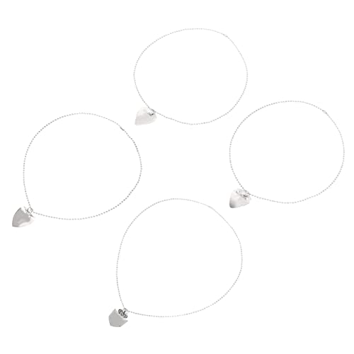 SALALIS Collier de Médiator de Guitare, 4Pcs Collier de Plectre de Guitare en Acier Inoxydable en Alliage d’Aluminium à la Mode 50cm de Circonférence Surface Slick pour l’école - Les Beatles, Paul McCartney, John Lennon, RIngo Starr, George Harrison SALALIS Collier de Médiator de Guitare, 4Pcs Collier de Plectre de Guitare en Acier Inoxydable en Alliage d'Aluminium à la Mode 50cm de Circonférence Surface Slick pour l'école