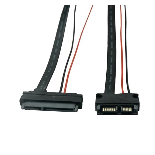Cable SATA Serial 22Pin 7+15 hembra a Slimline SATA 13Pin 7+6 macho 30 cm miniatura 4