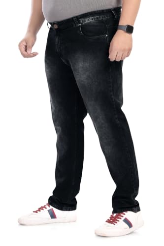 Image of Pluss Tribe - Plus Size Jeans for Men - Denim Jeans - Ideal for Casual, Office Available Sizes : 40 to 52