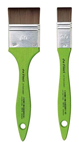 DaVinci ESPACE BEAUX ARTS da Vinci Serie 5073 spalter Cepillo Fibra Spalter Verde Tamaño 20 mm 50 mm Set de 2 Piezas Fabricado en Alemania