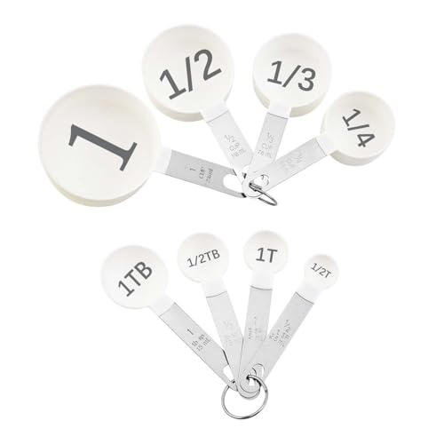 BLEWAY Easy to Read Measuring Cups & Spoons Set for