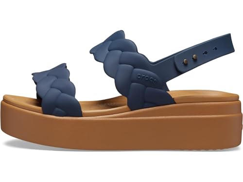 Image of Crocs Women's Brooklyn Woven Low Wedge Sandals