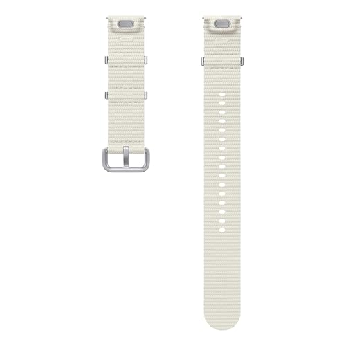 Image of SAMSUNG Galaxy Watch 7, 6, 5, 4 Series Athleisure Band, Nylon, Smartwatch Replacement Strap for Men and Women, One Click Attachment, Small /Medium, ET-SOL30SWEGUJ, Cream