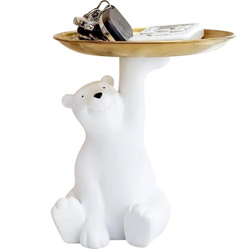 moin moin 置物 オーナメント しろくま 小物を持ってくれる 収納 トレイ アクセサリー トレー インテリア オブジェ 小物置き 小皿 小物入れ 軽量 かわいい くま モチーフ 北欧 インテリア 雑貨 デコレーション 玄関 リビング プレゼント ギ