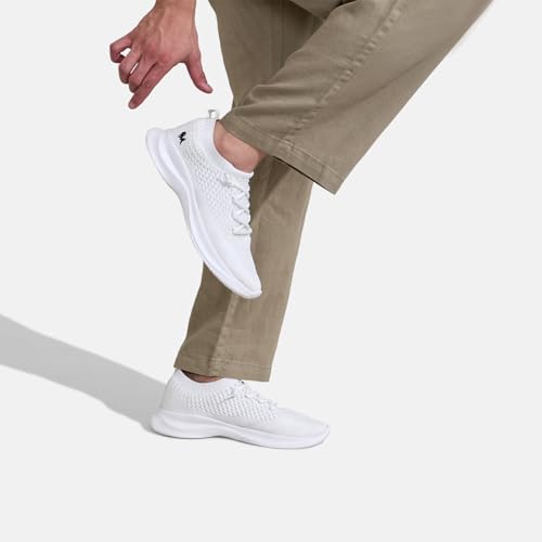 Image of Neeman's Knit Gliders Men Sneakers | Stylish Casual Shoes for Men with Airknit Breathable Upper | Anti-Skid EVA Sole Footwear | Lightweight Lace-Up Sneaker