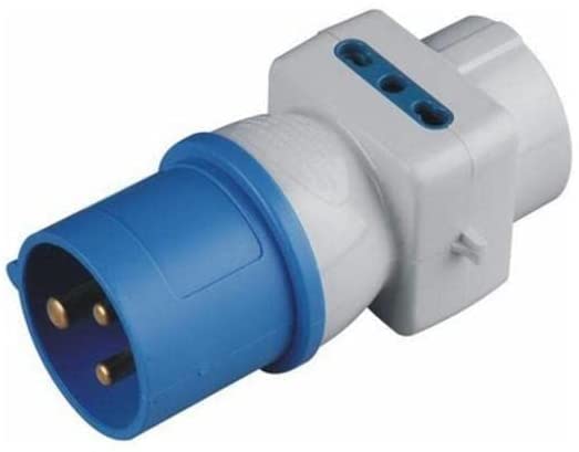 Adaptador de enchufe industrial CEE 16 A, toma Schuko + bipaso 10/16 A 250 V