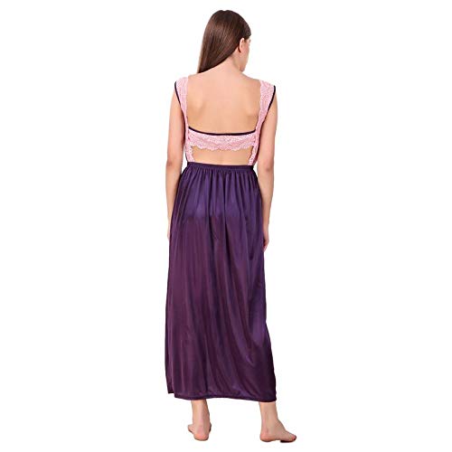 Image of Women's Satin Plain /Solid Nightwear Set Pack of 7