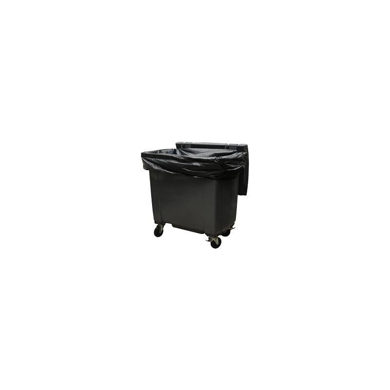 Sacchetti per la spazzatura 750 l, 40 micron, colore: nero rinforzato, confezione da 50