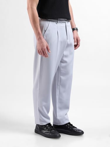Image of The Indian Garage Co Men Loose Tapered Solid Mid-Rise Stretchable Gurkha Pants