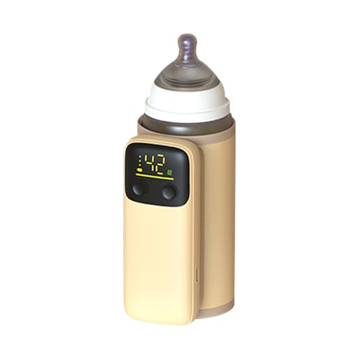 Image of Fancemot Portable Bottle Warmer, 8000mAh Rechargeable Baby Milk Warmer, LCD Display Travel Bottle Warmer with Adjustable Size, Precise Temperature, Water-Free Warmer, 18W Fast Charging (4th Gen)