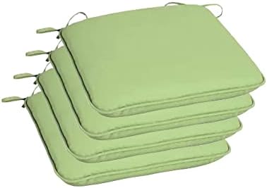 Comfort Classics Inc. Outdoor Seat Pads Light Green (Set of 4) 21L×20W×2H in. in Polyester