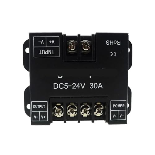 Amplificateur de bande LED 30A DC5-24V monocanal haute vitesse pour contrôleur monochrome