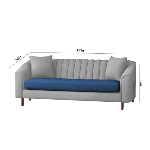 Image of Doraldo 3 + 2 Seater Sofa Set for Living Room (Blue Grey) Premium Fabric Sofa