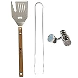 Flipfork-BBQ Grill Set with Spatula Tongs and LED Magnetic BBQ Light