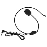 HONMEET Auriculares Micrófono de Diadema Cable 3,5 Mm 4 Unidades, Micrófono Dinámico Ajustable para Presentaciones, Enseñanza y Grabación, Amplificador de Voz Portátil para Voz Clara