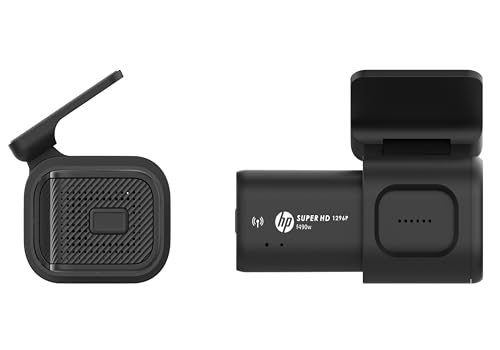 Image of HP Dash Cam F490w: Super HD 1296P, 121 Wide Lens, F2.0 Aperture, Low-Light Clarity, Wi-Fi app (Go Moto Plus), Loop Recording, Parking Mode, G-Sensor, mic, Speaker, 128GB microSD Support