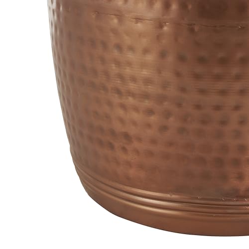 Image of Deco 79 Metal Stool, 19 by 14-Inch, Brown, (31332)
