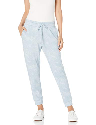 Amazon Brand - Daily Ritual Women's Jogger Pant, Blue Watercolor Tie Dye, Medium