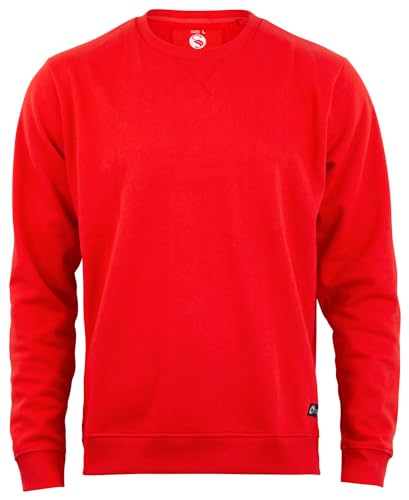 STARK SOUL Sweatshirt Rundhals-Sweater Unisex - 270 GSM - innen angeraut - Baumwolle - rot Gr. L