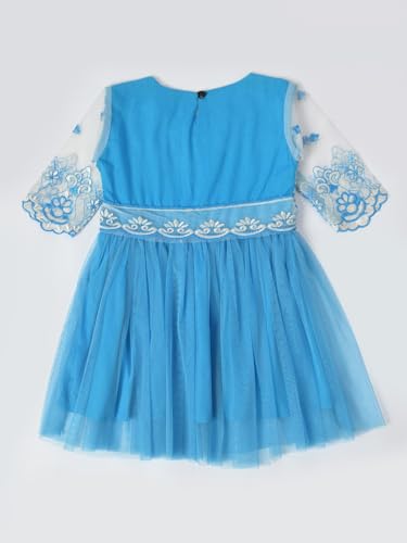 Image of mini mama Girl's Satin A-Line Midi Special Occasion Dress