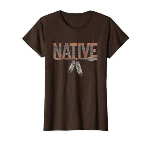 Native Indian American Pride Indigenous Heritage History Day T-Shirt, Women, Brown, Large