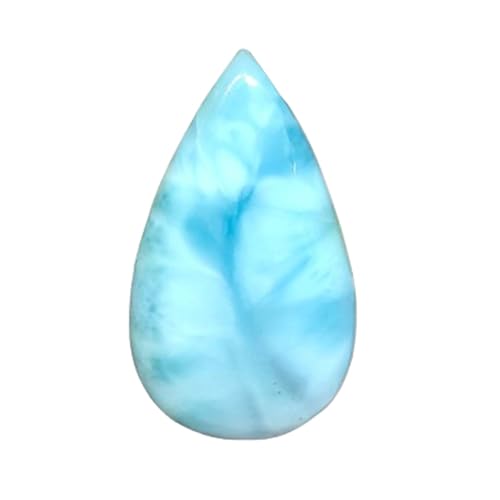 Larimar cabochon en poire 32x19x6mm pour création de bijoux de litothérapie