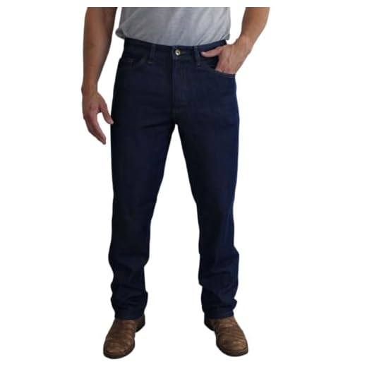 Calça Jeans Masculina Tradicional Corte Reto Resistente Linha Premium (BR, Cintura, 52, Slim, Regular, AZUL)