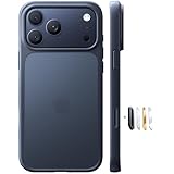 【米軍進化保護・マット半透明】 TORRAS iPhone 17 Pro Max 用 ケース3倍米軍MIL規格 耐衝撃 半透明 マット仕上げ 滑り止め 黄ばみ防止 指紋防止 カメラコントロール保護 ストラップホール付き DIY交換用ボタン付属 For いphone17Pro Max ケース 6.9 インチ 「Guardian」 ブラック
