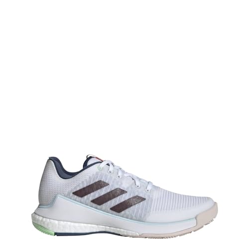 adidas Women's Crazyflight, White/Aurora Metallic/Bright Red, 15