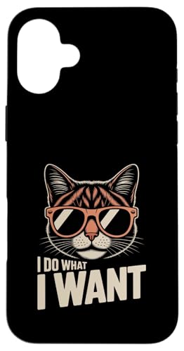I do What I Want Cat Retro Funny Cat Lover Carcasa para iPhone 16 Plus